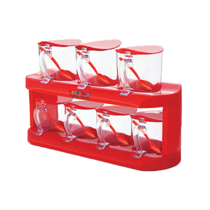 Spice Rack - Set of 7 Crystal Jars