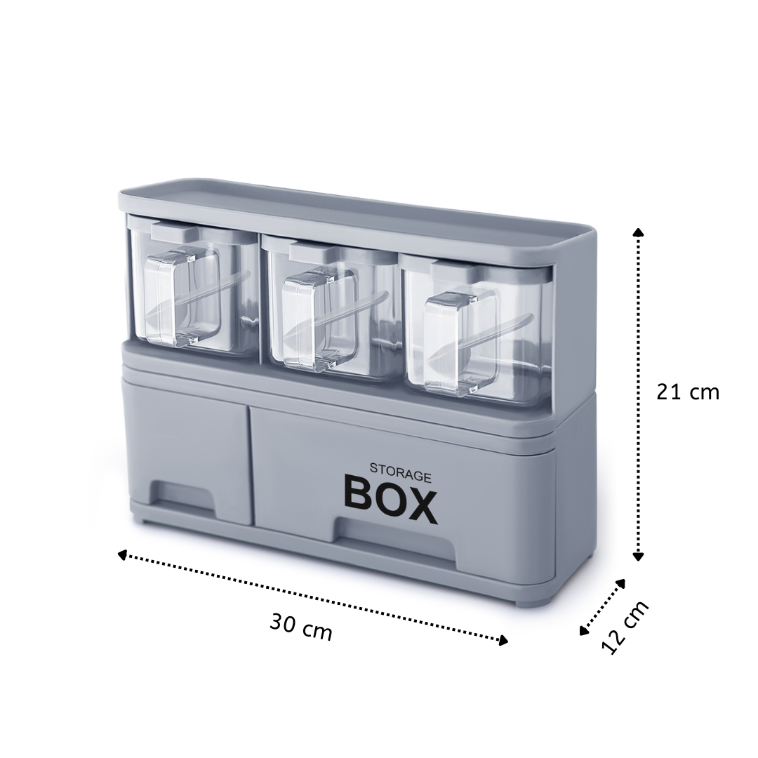 Storage Box Spice Rack 3x1