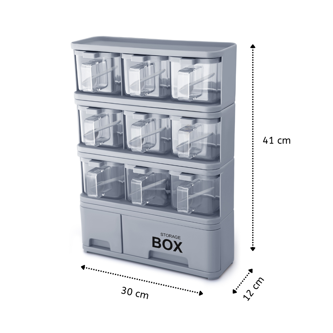 Storage Box Spice Rack 9x1