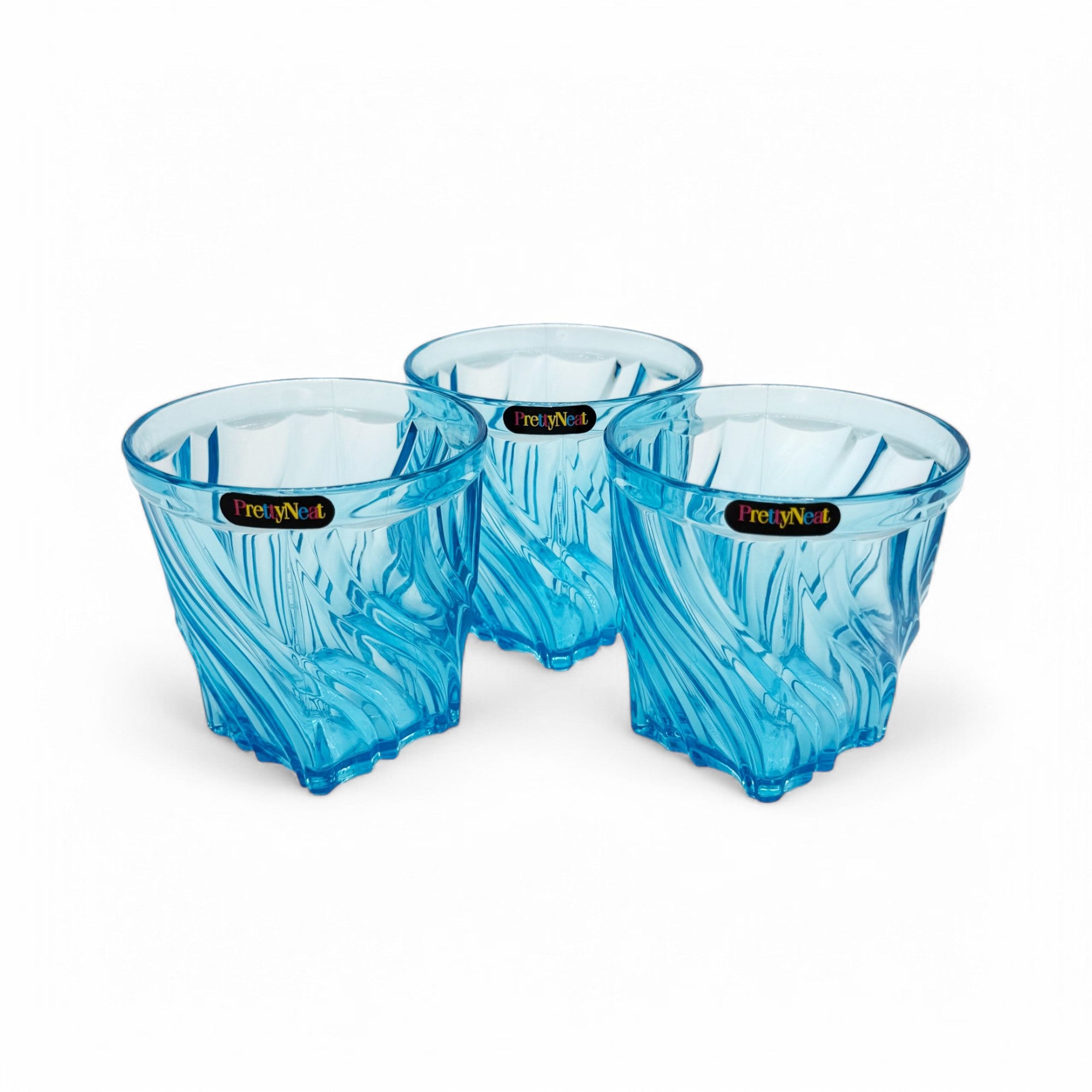 Swirl Crystal Glass - 400 ml - (Pack of 3)