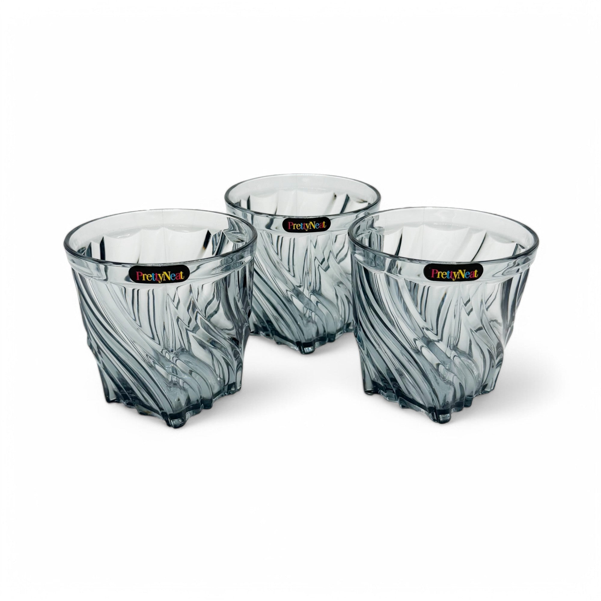 Swirl Crystal Glass - 400 ml - (Pack of 3)