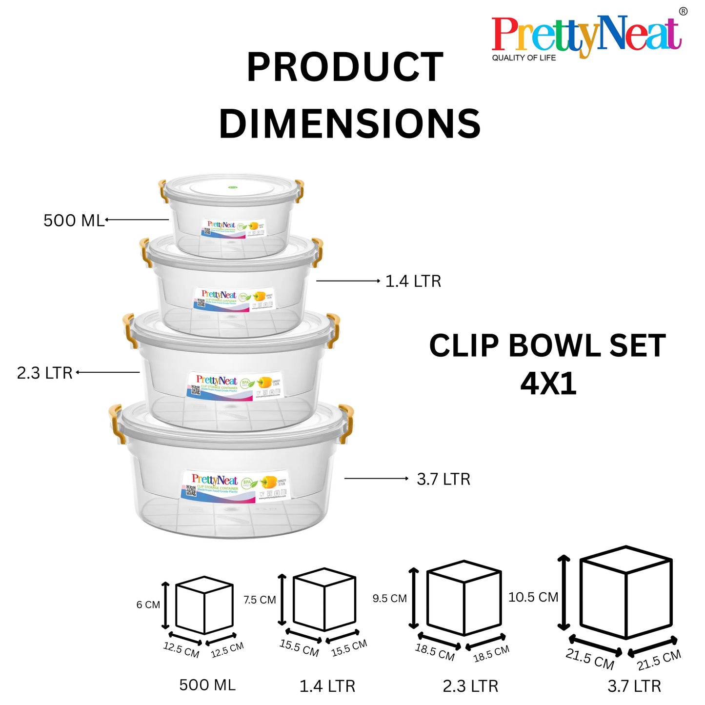 Clip Storage Container Bundles (3 pcs, 4 pcs and 5 pcs Set)