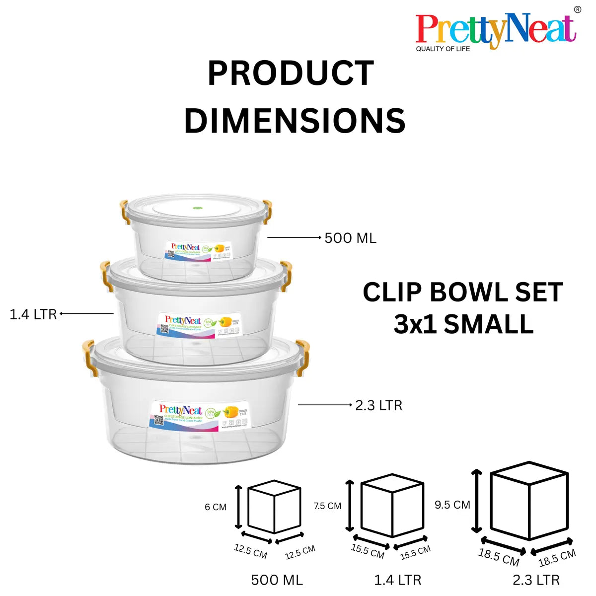 Clip Storage Container Bundles (3 pcs, 4 pcs and 5 pcs Set)