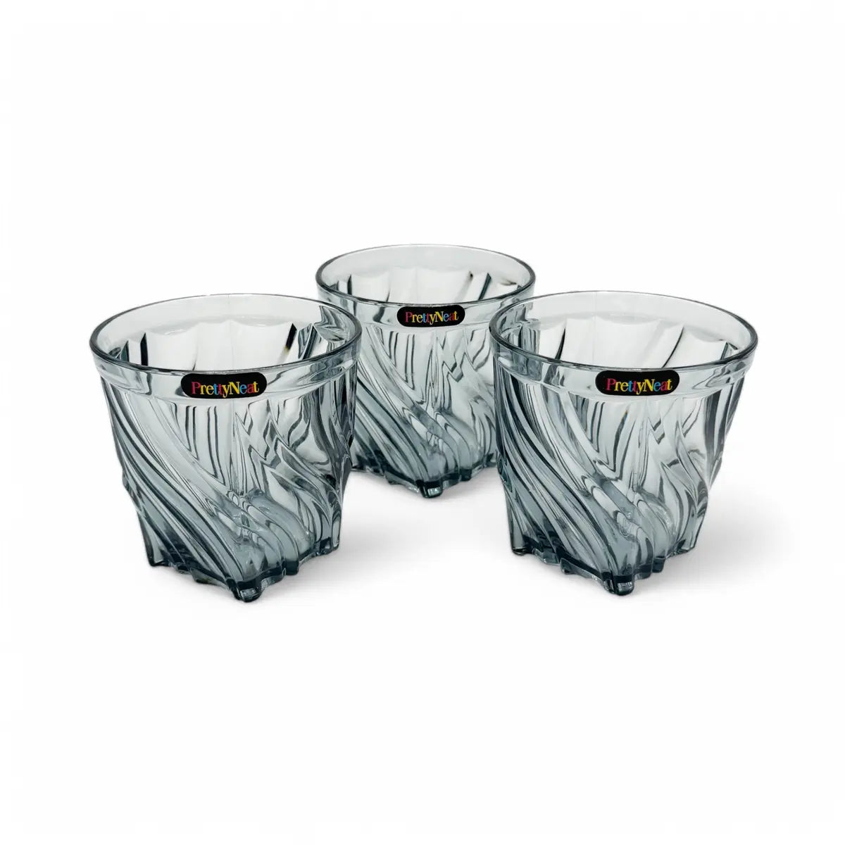 Swirl Crystal Glass - 400 ml - (Pack of 3)
