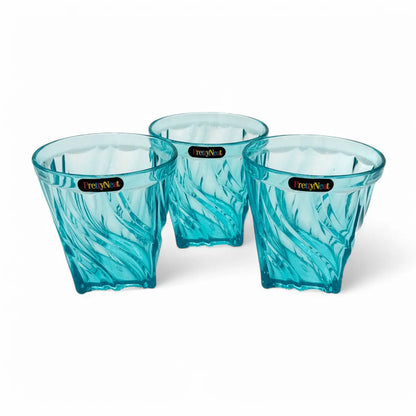 Swirl Crystal Glass - 400 ml - (Pack of 3)