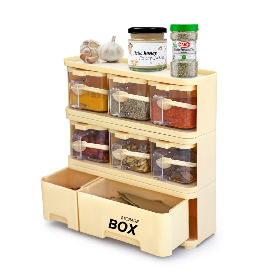 Storage Box Spice Rack 6x1