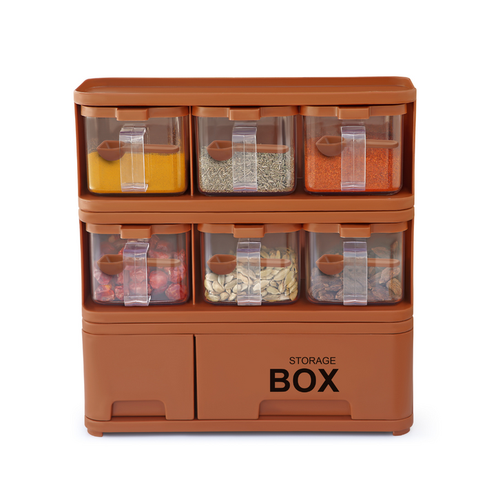 Storage Box Spice Rack 6x1